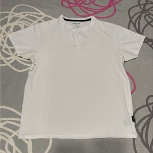 Kenneth Cole New York White Button Front T-Shirt